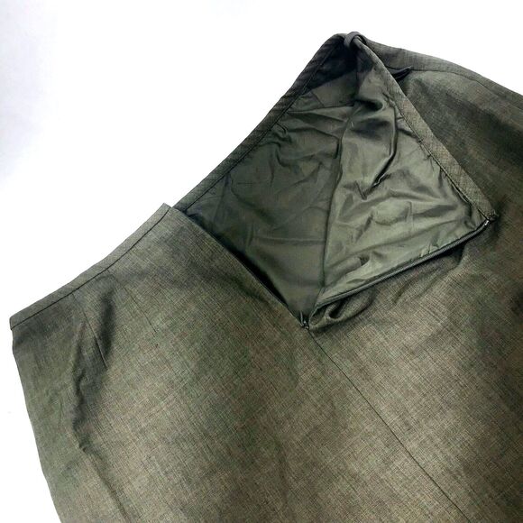 Jones Wear Suit Skirt Linen Look Pencil Green Lined XL 14 Womens Academia Preppy - Picture 8 of 12